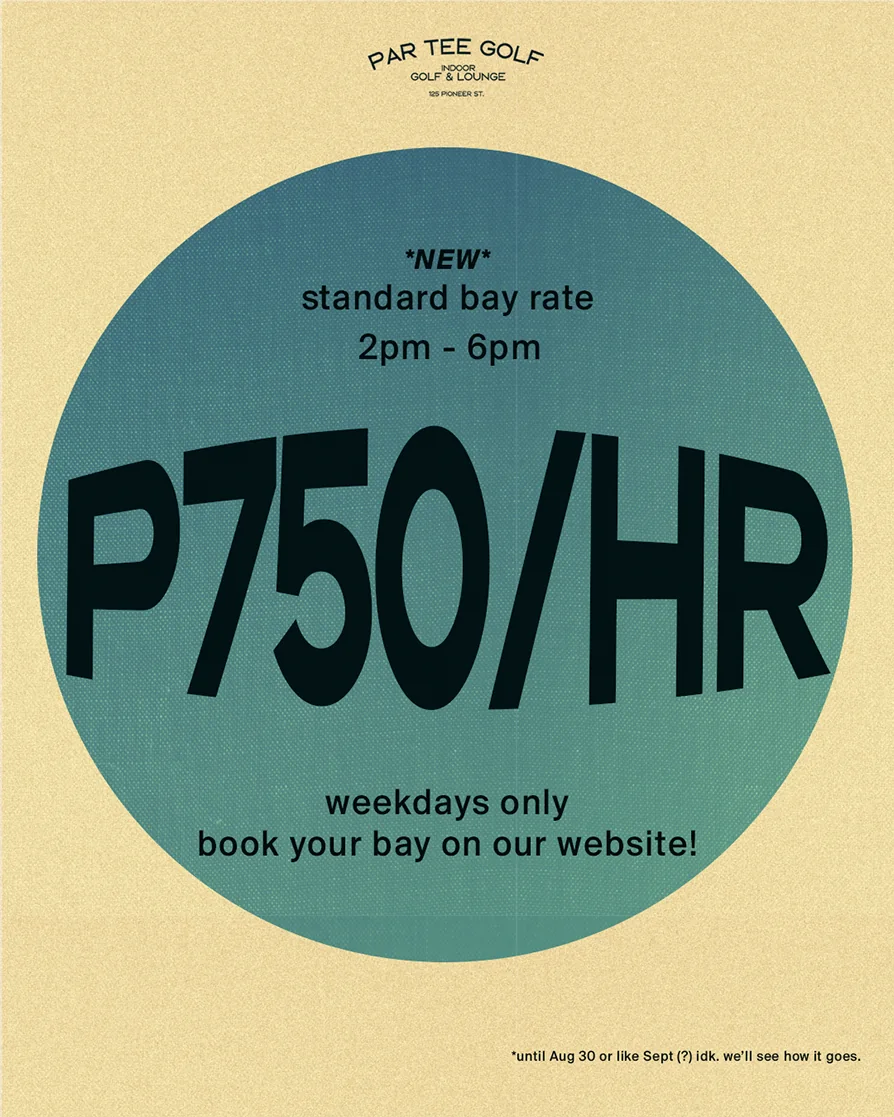New standard bay rate: P750 per hour, 2pm to 6pm weekdays