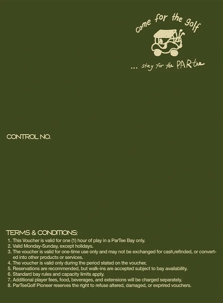 Back of a ParTee bay voucher